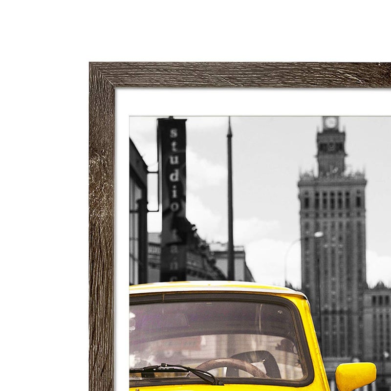 Emeyart 12x16 Frame Made to Display 11x14 Picture with Mat or 12x16 Photo Without Mat Picture Frames Wall Art for Wall Decor or Table Top Display,Brown - Image 5